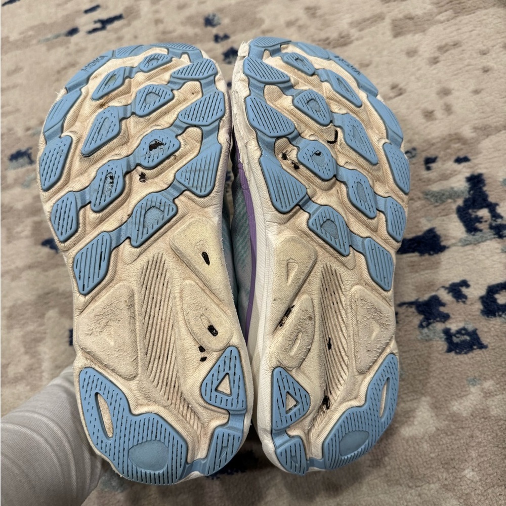 Hoka Pastel Mint and Lavender Sneakers - Picture 3 of 8